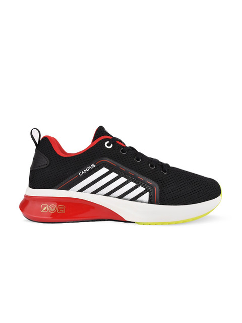 Campus Unisex Kids Black Mesh Running Shoes - Image 3
