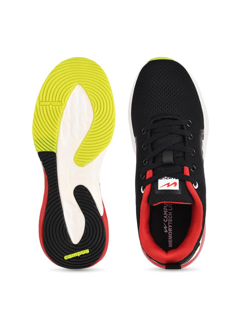 Campus Unisex Kids Black Mesh Running Shoes - Image 4