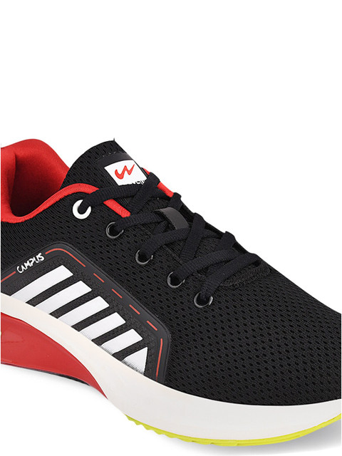 Campus Unisex Kids Black Mesh Running Shoes - Image 5