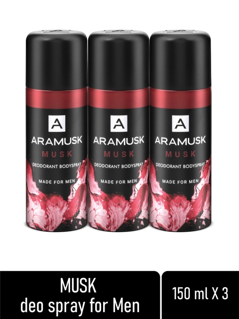Aramusk Men Set of 3 Musk Deodorant Body Spray - 150 ml Each - Image 2