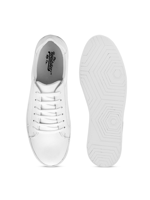 Roadster Men White PU Lightweight Sneakers - Image 5