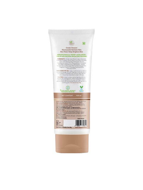 Mamaearth Rice Face Wash with Rice Water & Niacinamide for Glass Skin - 100ml - Image 3