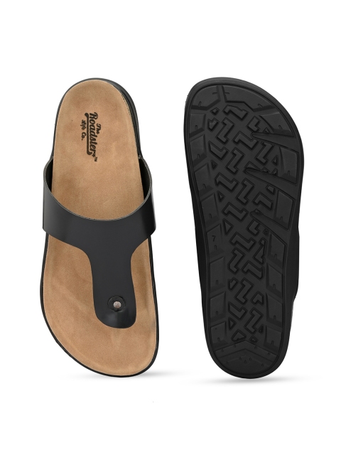 Roadster Men Black Ethnic Comfort Sandals - Image 7