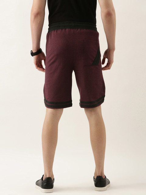 ARISE Men Burgundy Solid Shorts - Image 3