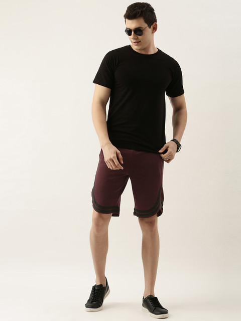ARISE Men Burgundy Solid Shorts - Image 4