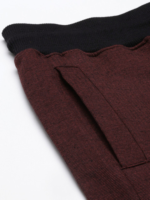 ARISE Men Burgundy Solid Shorts - Image 6
