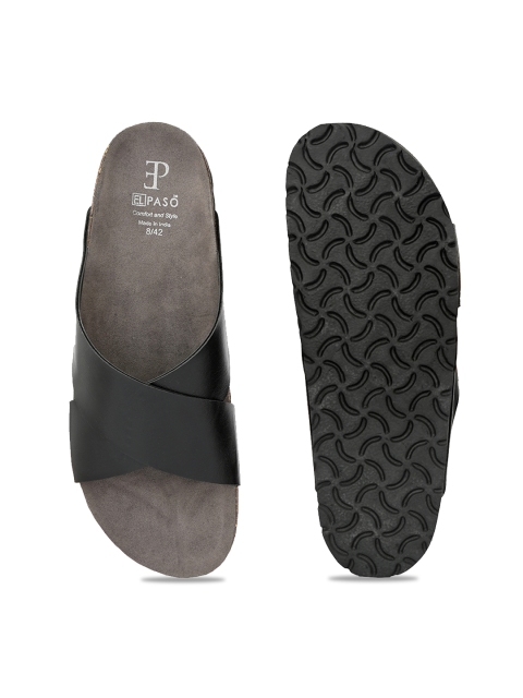 El Paso Men Black Comfort Sandals - Image 5