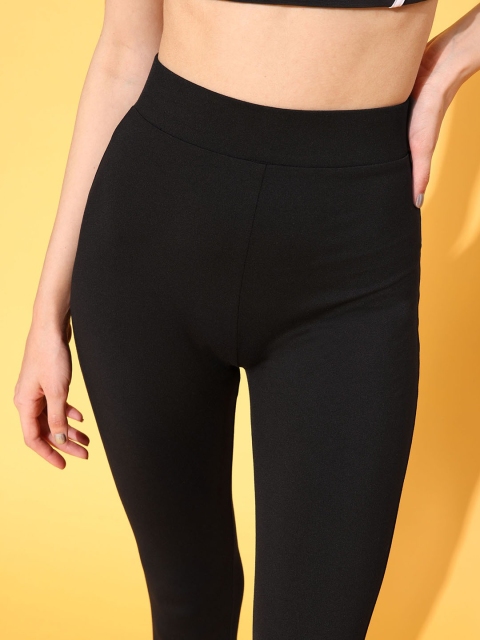 Berrylush Black High-Waist Sports Tights - Image 4