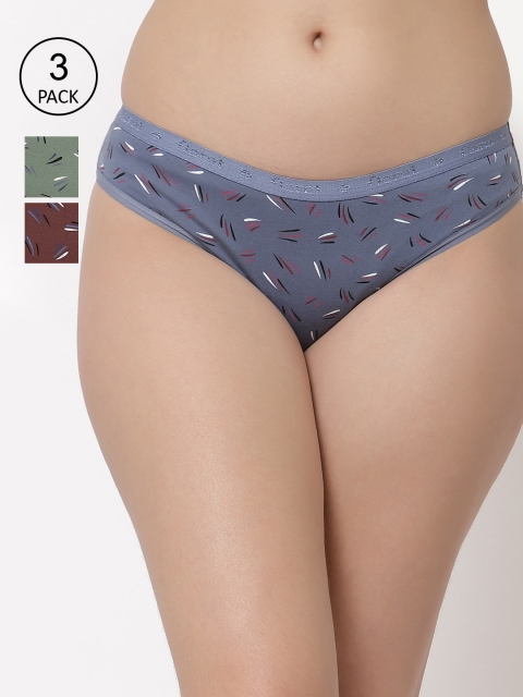 Floret Women Pack of 3 Assorted Bikini Briefs 8301-LC_Assorted_XXL