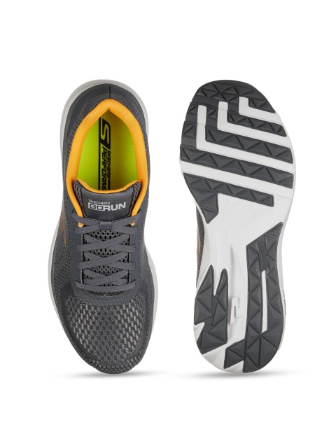 Skechers Men Charcoal Mesh Running Non-Marking Shoes - Image 4