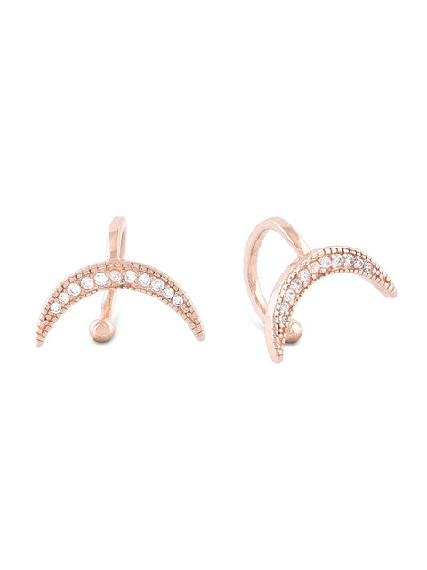 AMI Rose Gold-Plated Contemporary Ear Cuff Earrings - Image 5