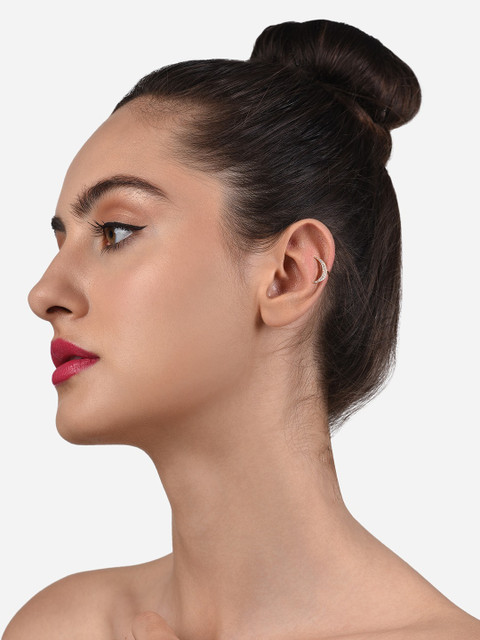 AMI Rose Gold-Plated Contemporary Ear Cuff Earrings - Image 4