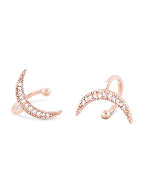 AMI Rose Gold-Plated Contemporary Ear Cuff Earrings - Image 3