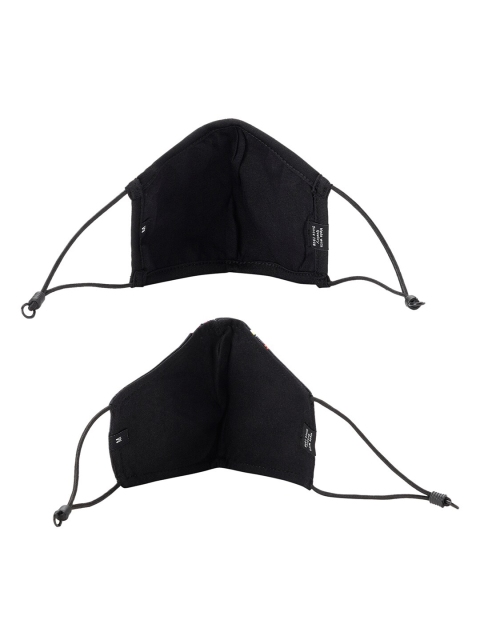 Puma Pack of 2 Black Printed Brand Love Cloth Face Mask - Image 4