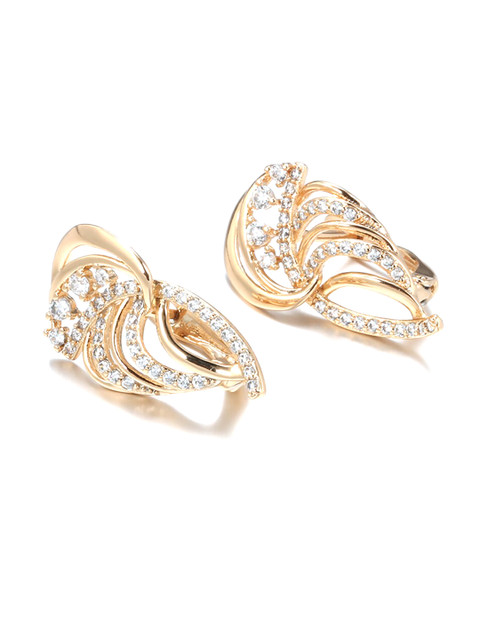 Shining Diva Fashion 18k Rose Gold Plated Zircon Earrings - Image 7