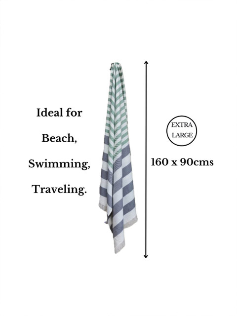 MUSH Striped Extra Large Bamboo Cabana Turkish Beach Towel - 300 GSM - Image 7