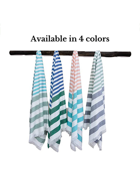 MUSH Striped Extra Large Bamboo Cabana Turkish Beach Towel - 300 GSM - Image 5