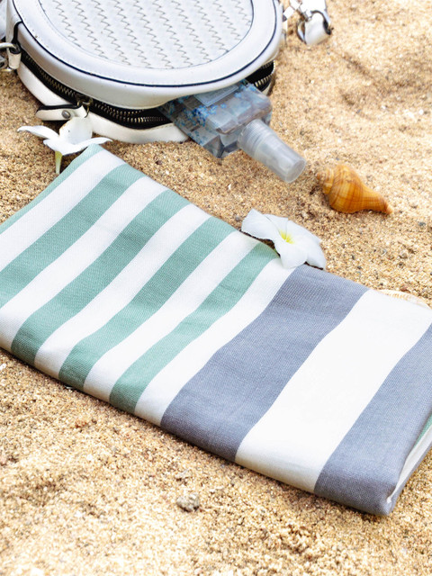 MUSH Striped Extra Large Bamboo Cabana Turkish Beach Towel - 300 GSM - Image 4