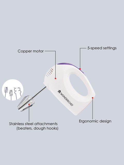 Wonderchef Acura Plus Hand Mixer 200W - Image 3