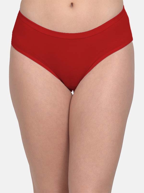 mod & shy Women Maroon Solid Hipster Briefs