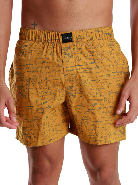FREECULTR Men Yellow Printed Boxers