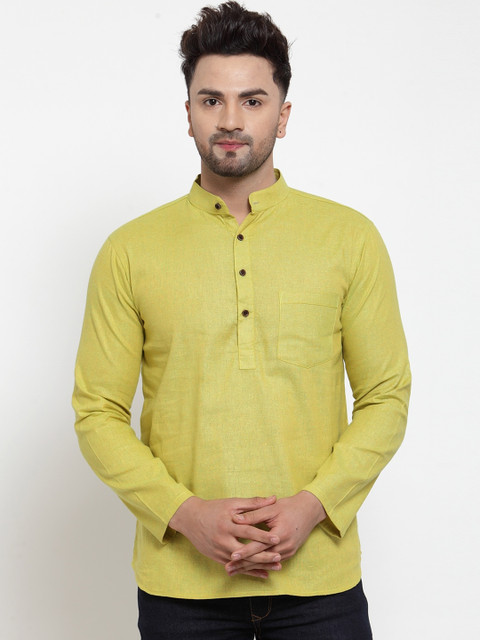 Sayesha Men Green Pure Cotton Kurta