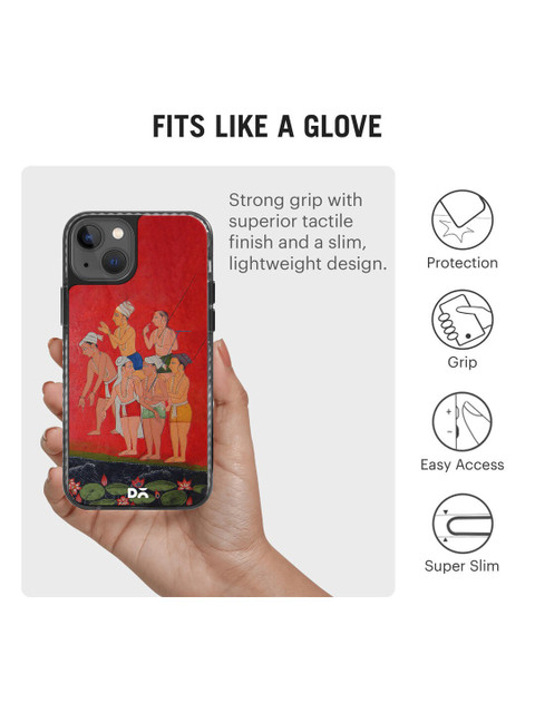 DailyObjects Tansparent & Red Printed iPhone 13 Back Cover - Image 4