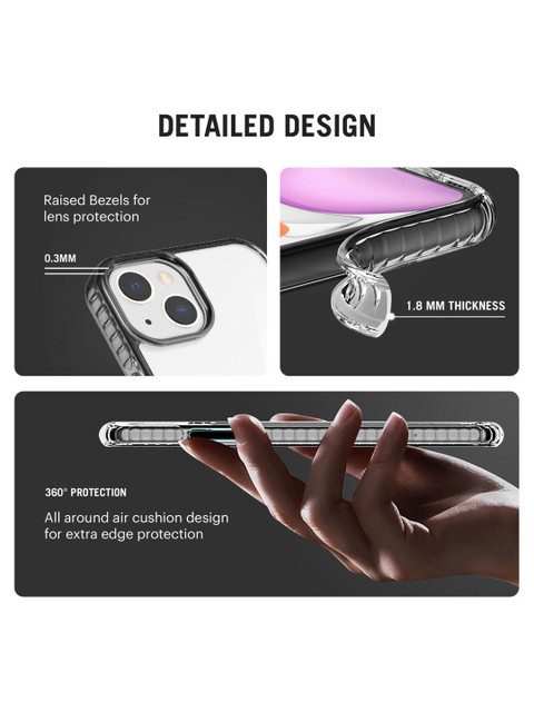 DailyObjects Tansparent & Red Printed iPhone 13 Back Cover - Image 5