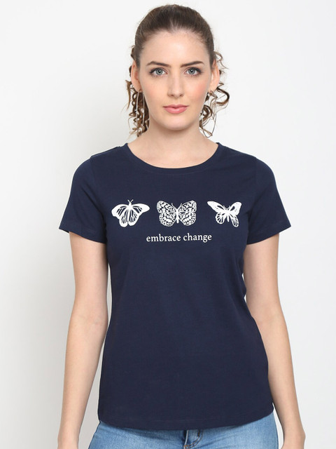 UnaOne Women Pack of 2 Plus Size Typography Printed T-shirt - Image 2