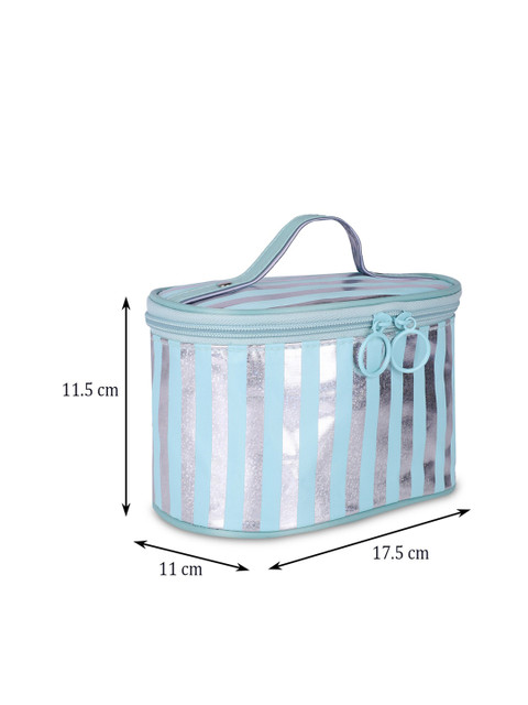 NFI essentials Women Green Striped Travel Pouch - Image 6