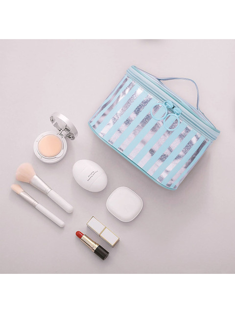 NFI essentials Women Green Striped Travel Pouch - Image 3