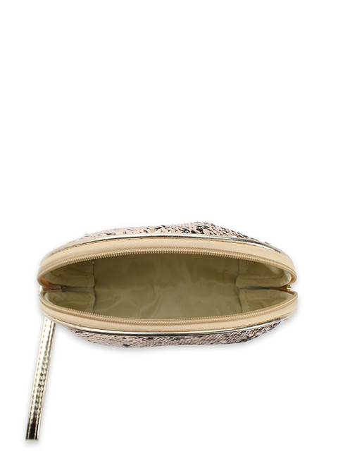 NFI essentials Women Gold-Toned Sequined Travel Pouch - Image 4