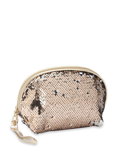 NFI essentials Women Gold-Toned Sequined Travel Pouch - Image 2