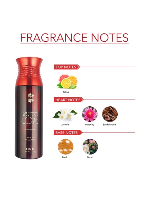 Ajmal Set of 4 Deodorant Body Spray - 200 ml Each - Image 2