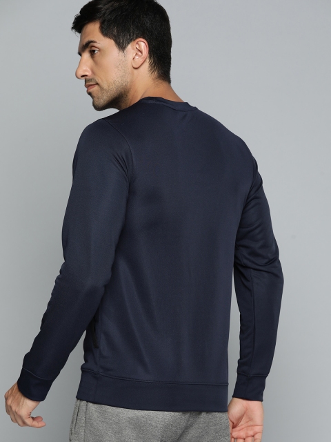 Reebok Men Navy Blue Printed Sweatshirt - Image 4