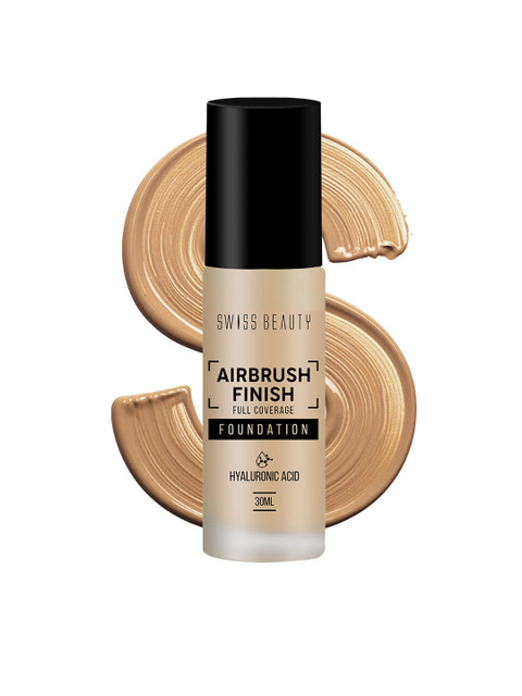 SWISS BEAUTY Airbrush Finish Foundation with Hyaluronic Acid 30ml - Golden Beige