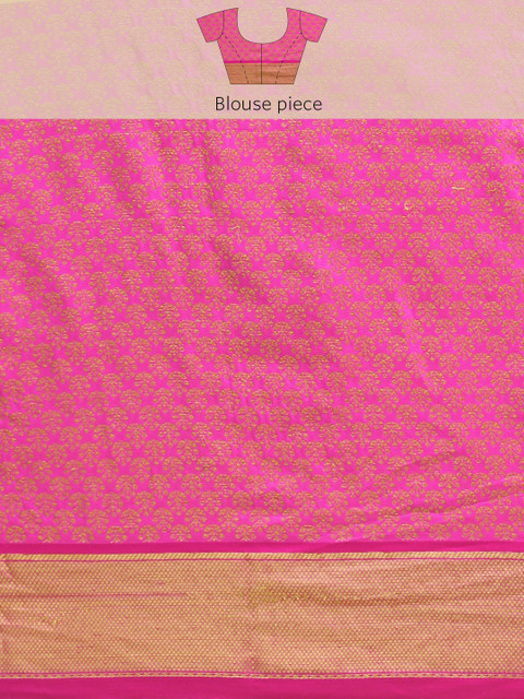 Royal Rajgharana Saree Yellow & Gold Floral Zari Silk Blend Celebrity Banarasi Sarees - Image 8