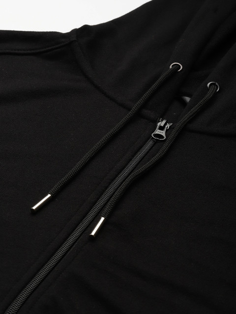 Sztori Women Plus Size Black Solid Hooded Sweatshirt - Image 2