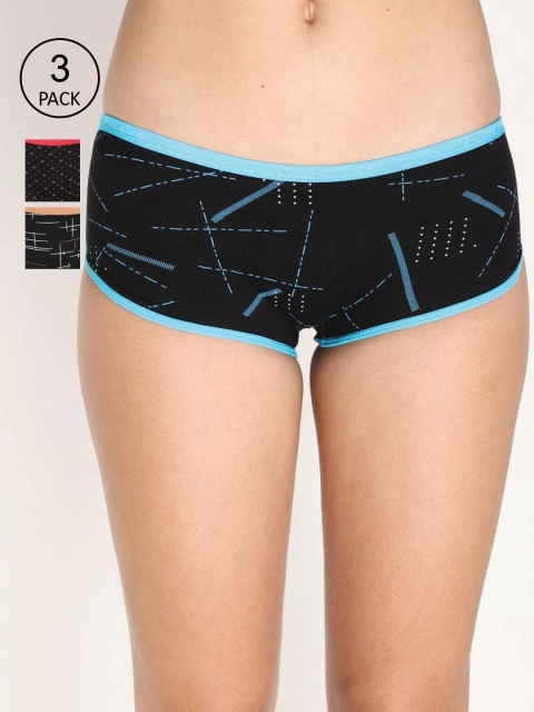 Reveira Women Pack Of 3 Assorted Boy Shorts