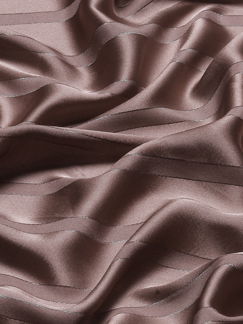 Tikhi Imli Gunmetal-Toned Striped Saree - Image 6