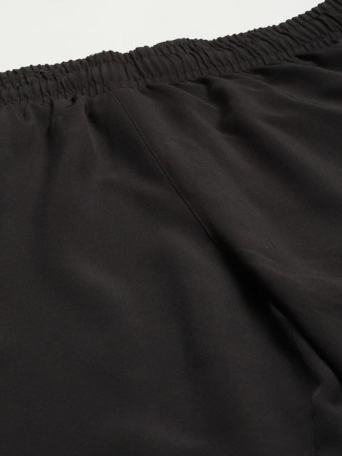 Alcis Men Black Typography Print Slim Fit Running Track Pants - Image 5