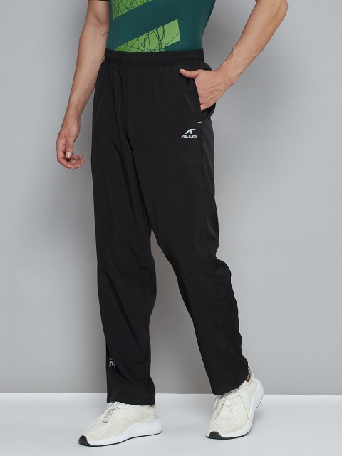 Alcis Men Black Typography Print Slim Fit Running Track Pants - Image 2