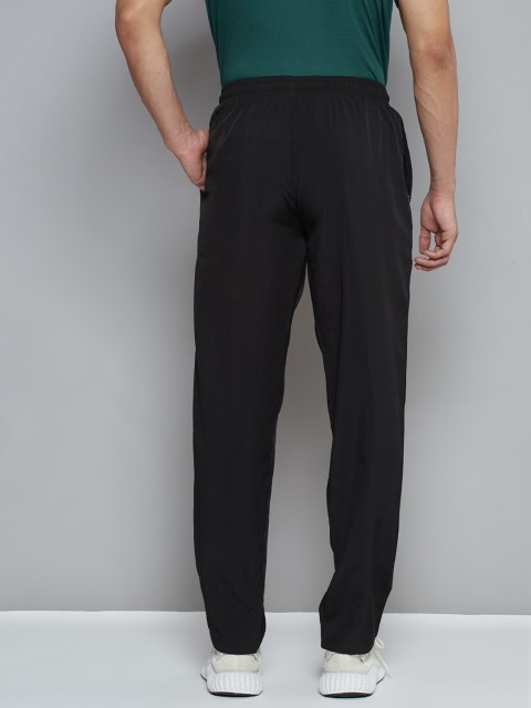 Alcis Men Black Typography Print Slim Fit Running Track Pants - Image 3