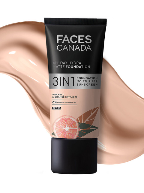 FACES CANADA 3-in-1 All Day Hydra Matte SPF30 Foundation 25ml - Rose Ivory 011