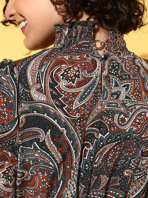 plusS Women White Ethnic Motifs Vacay Attire - Image 5