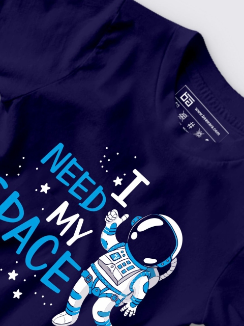 BE AWARA Kids Navy Blue Printed T-shirt - Image 4