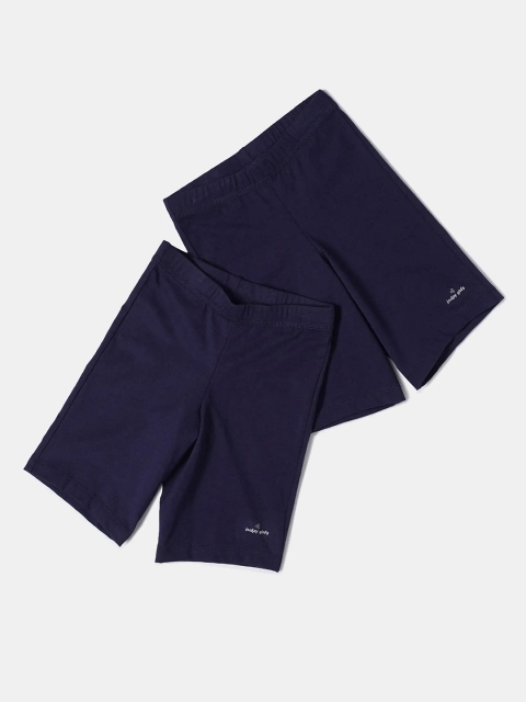 Jockey Girls Pack of 2 Super Combed Cotton Solid Shorties with Ultrasoft Waistband-SG03 - Image 4