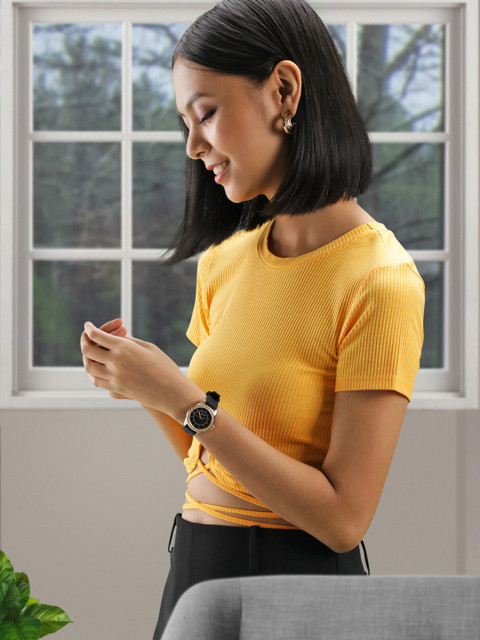 ESPRIT Women Black Skyler Glam Analogue Watch ES1L381P0015