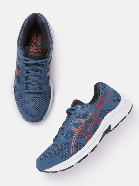 Home niche-market02 38 073208a6 0fc0 44a5 8cc1 d420dc683a101676460608018 ASICS Men Blue Red Woven Design Gel Contend 5B Running Shoe 2