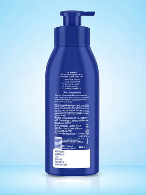 Nivea Nourishing Body Milk for Very Dry Skin with Almond Oil and Vitamin E 400 ml - Image 2